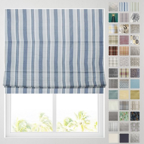 Patterned roman blinds fully - patterned,
