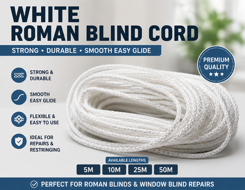 White roman blind cord string - cord,
