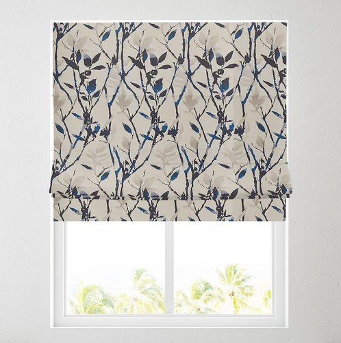 Patterned roman blinds fully - patterned,