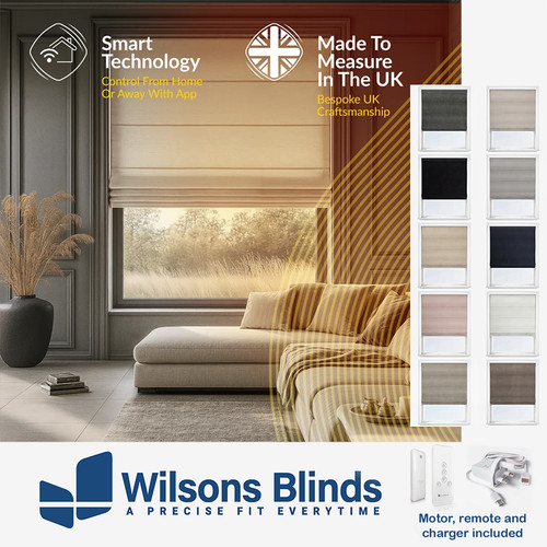 Motorised electric roman blind - motorised,